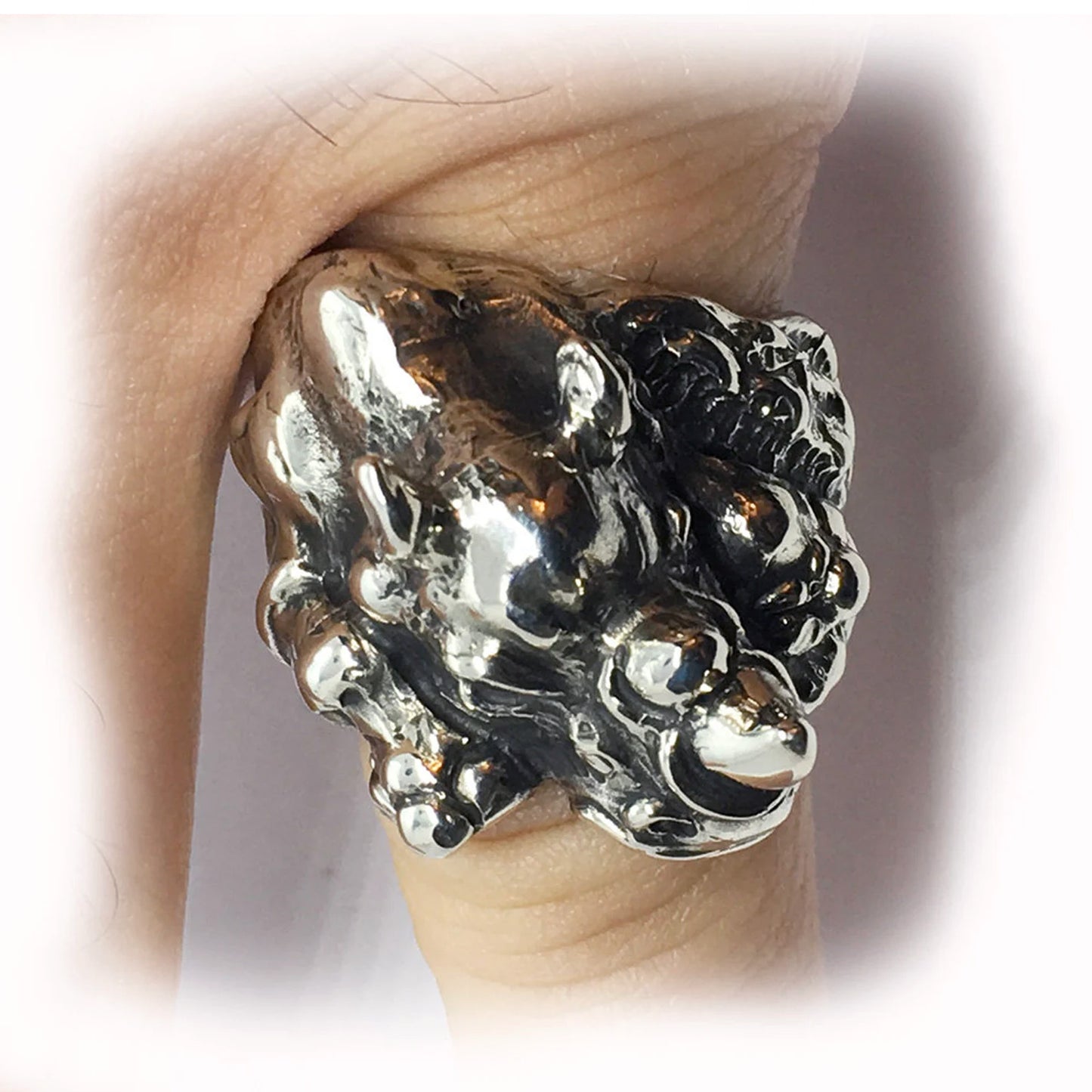 Rhino Sterling Silver Ring
