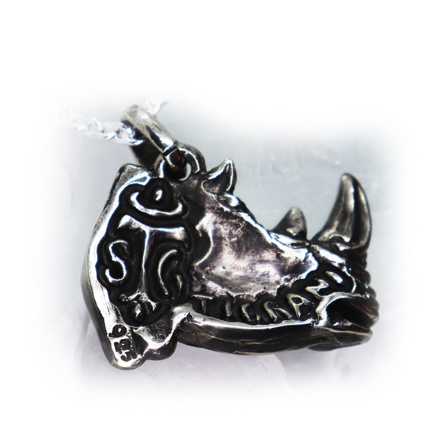 Rhinoceros Sterling Silver Pendant