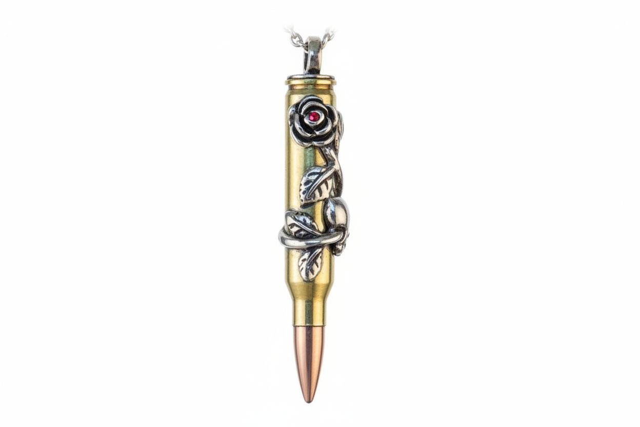 Rose & Heart – Bullets 4 Peace Pendant