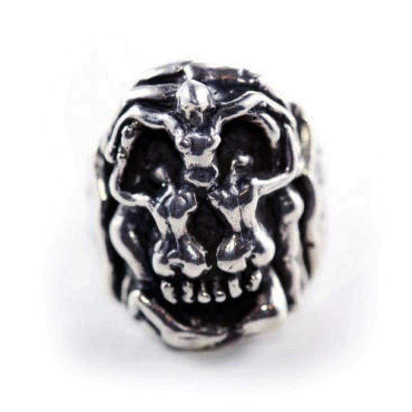 Salvador Dali Sterling Silver Erotic Skull Ring