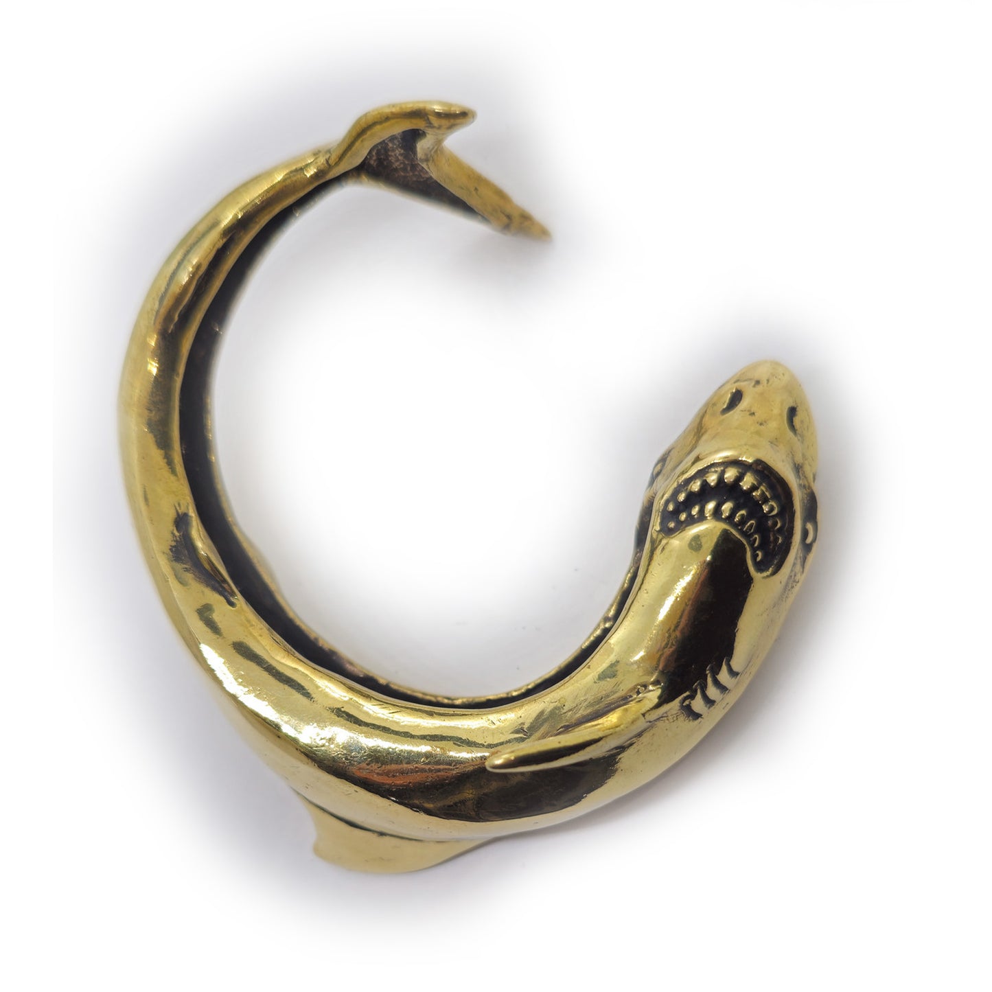 Shark Body on Arm Brass Bracelet.