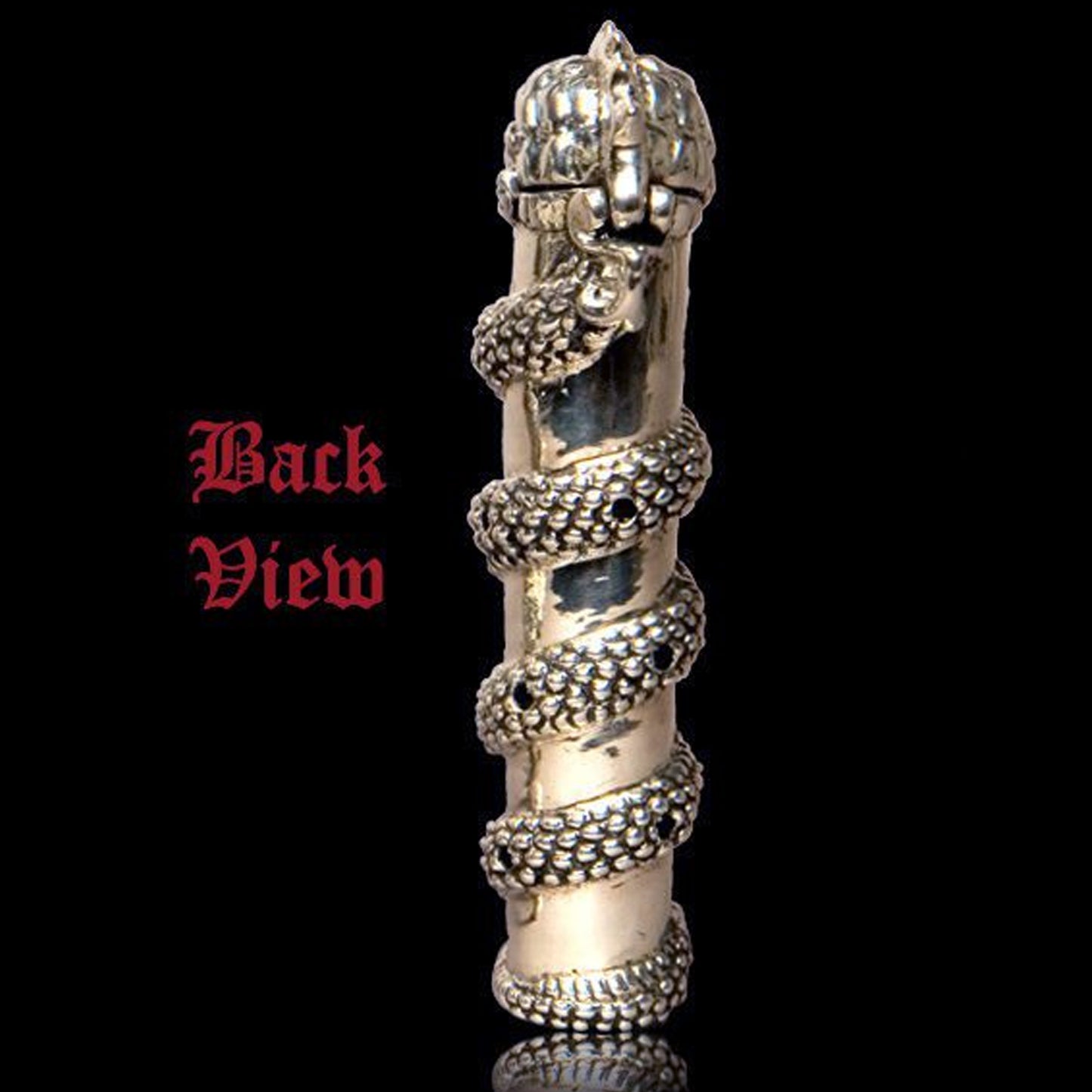 Snake Cologne Flask With Onyx Stones