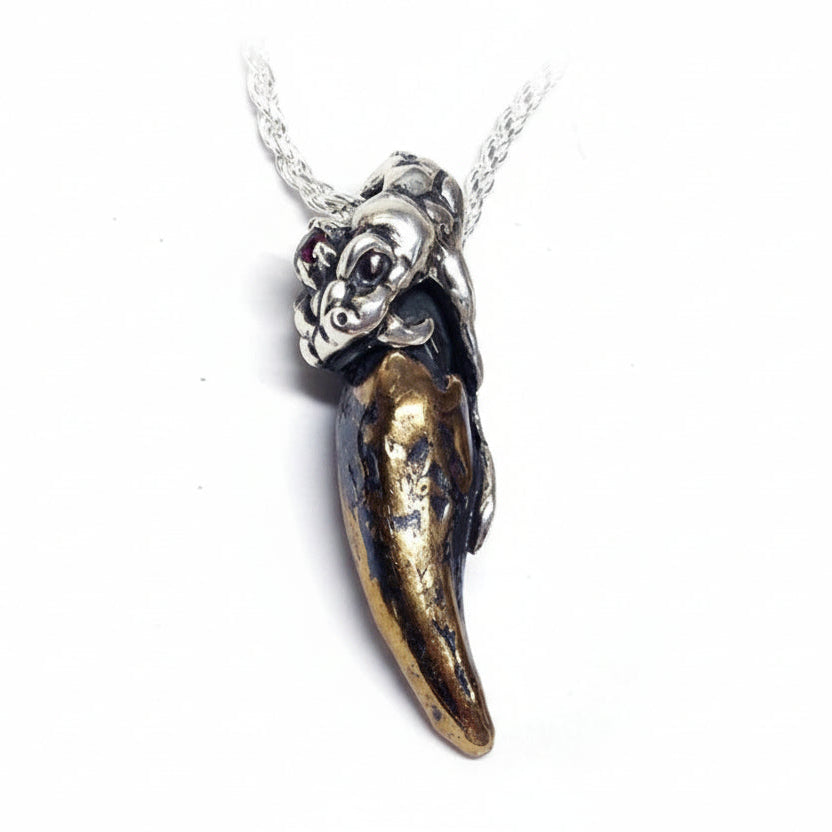 Snake Fang Sterling Silver Pendant
