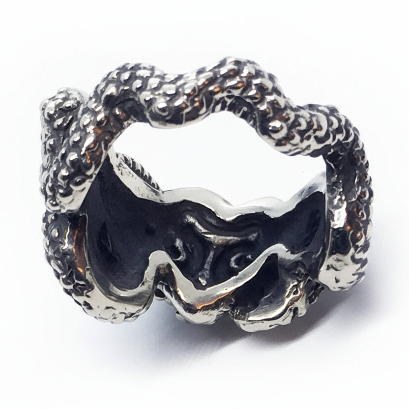 Snake Heart Sterling Silver Ring