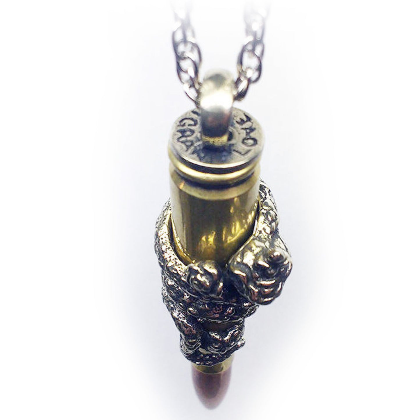 Snake Year Zodiac Love Bullet Silver Pendant