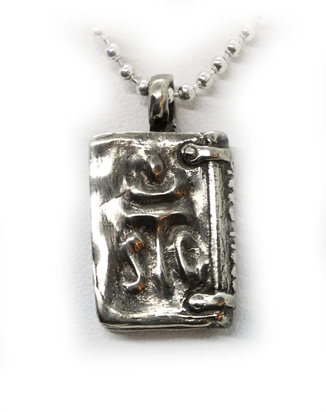 Halloween Spell Book Sterling Silver Pendant