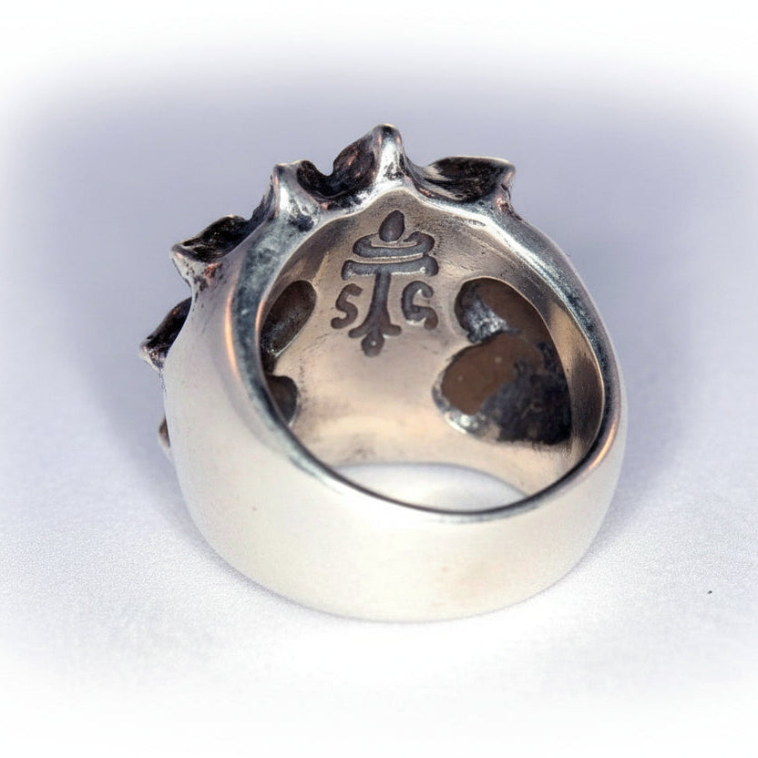 Sunrise with Rooster Sterling Silver and Bronze Ring