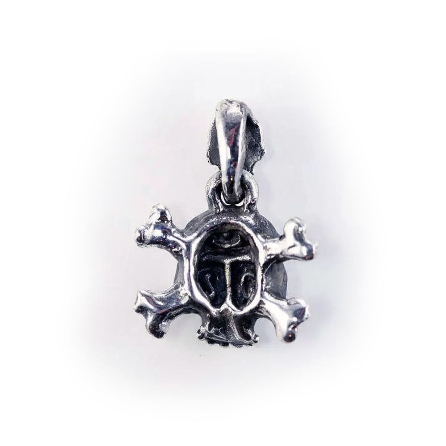Toxic Skull Sterling Silver Pendant with Black Onyx