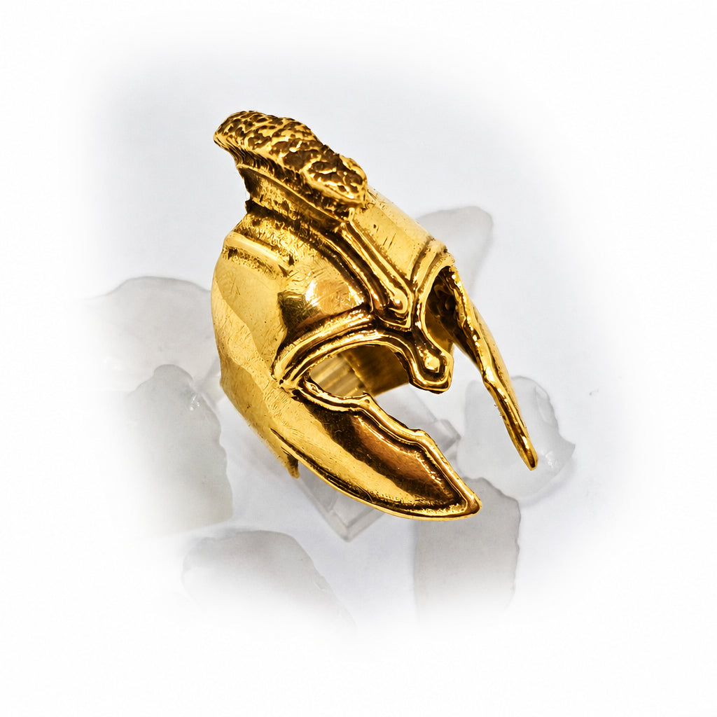 Trojan Warfarer Helmet of Achilles Sterling Silver Ring V1