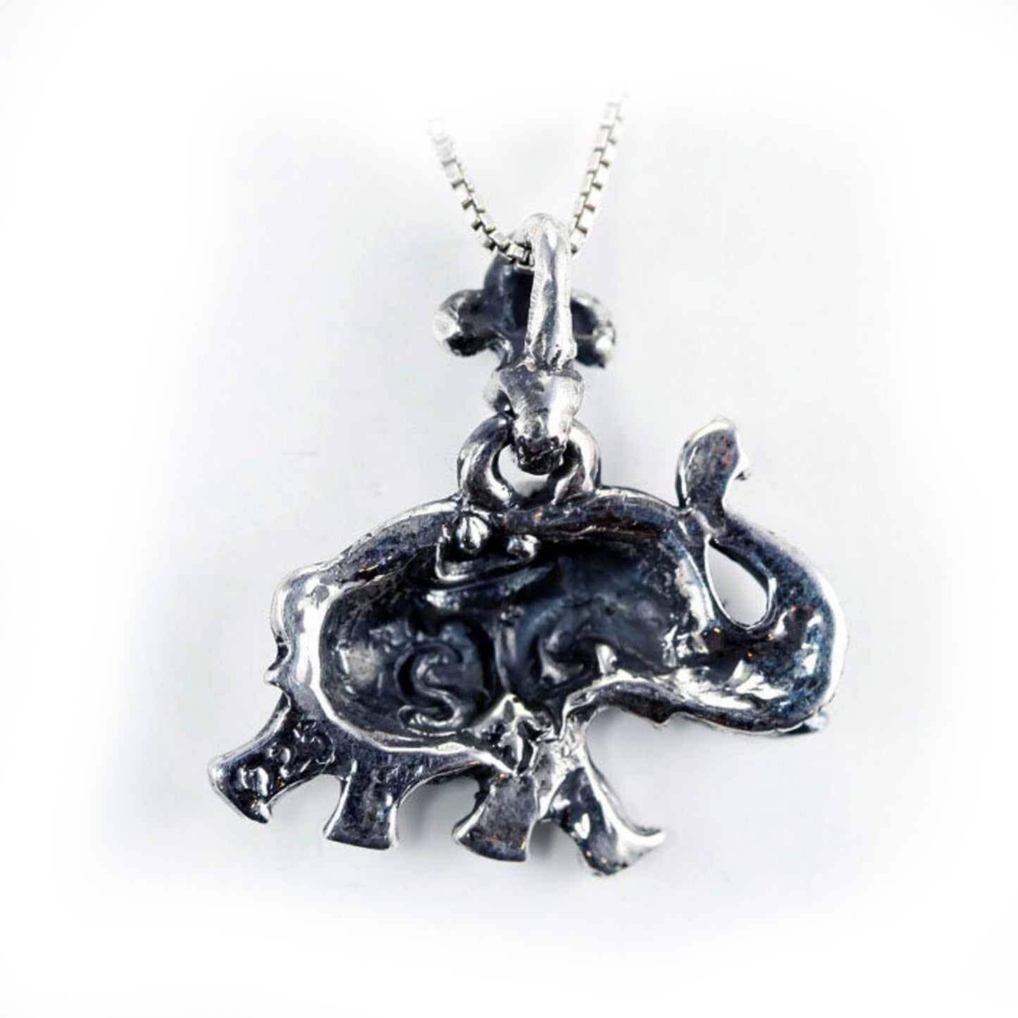 Walking Elephant Sterling silver Pendant