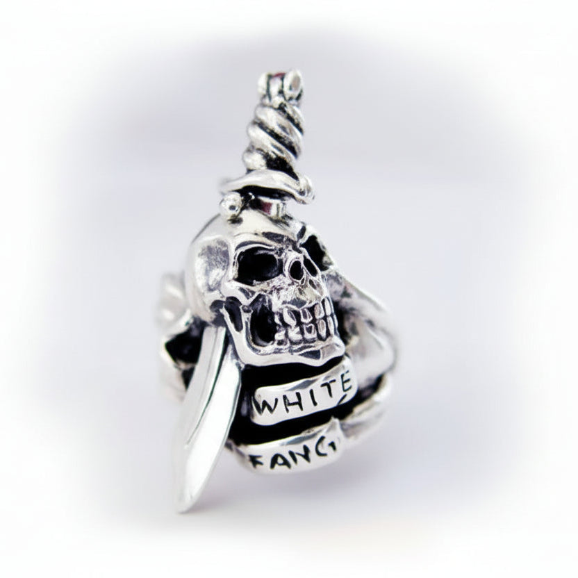 White Fang Toothpick Sterling Silver Ring