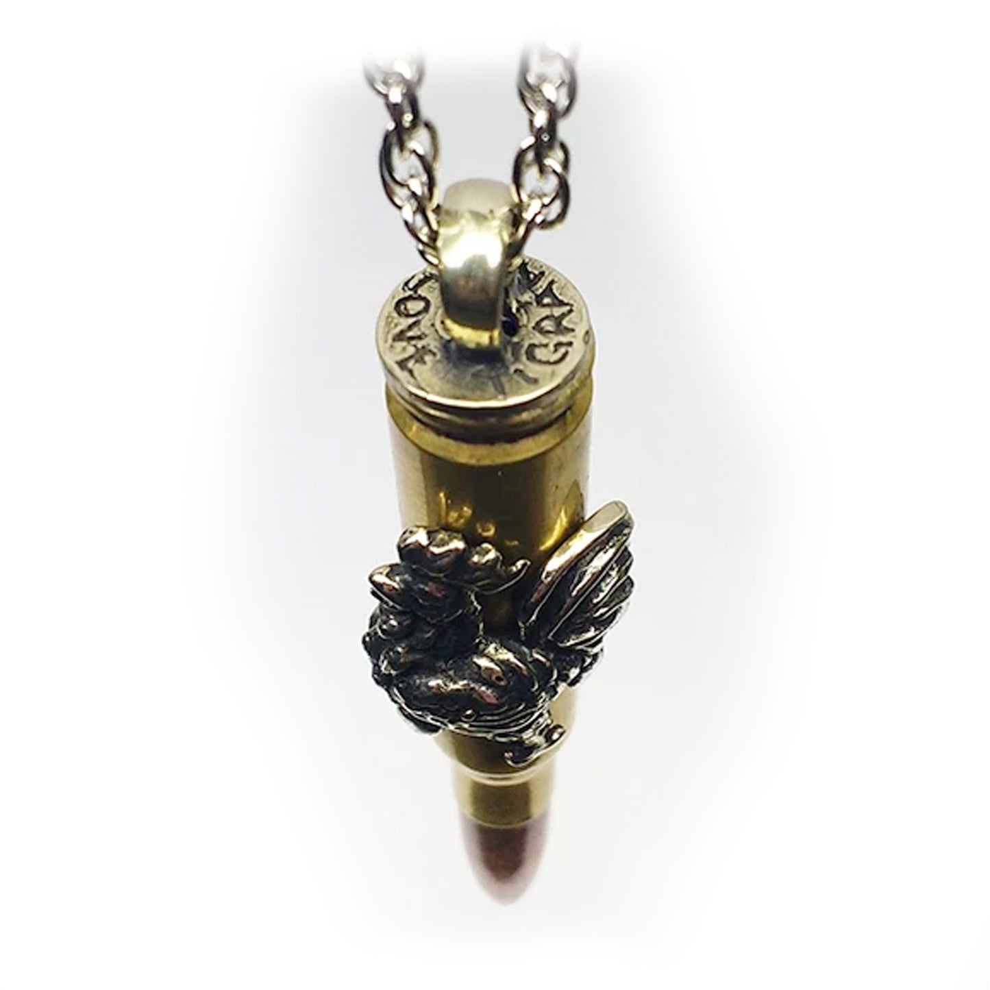 Rooster Year Zodiac Love Bullet Silver Pendant