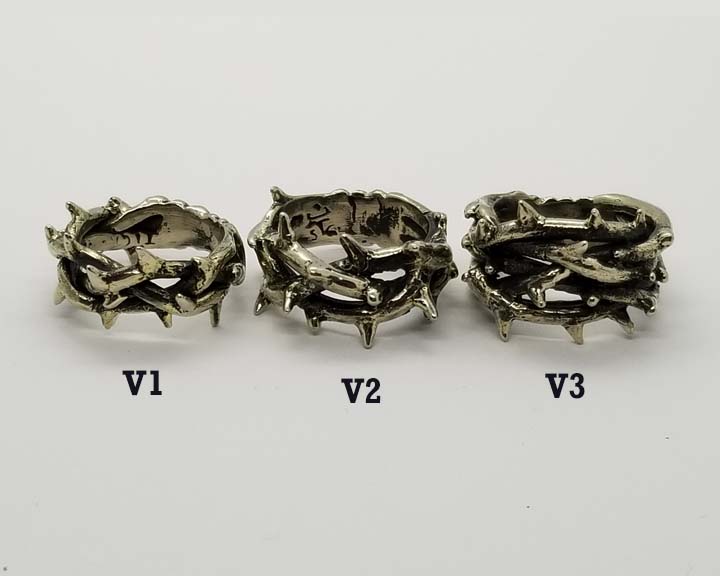 Crown of Thorns Silver Ring V2