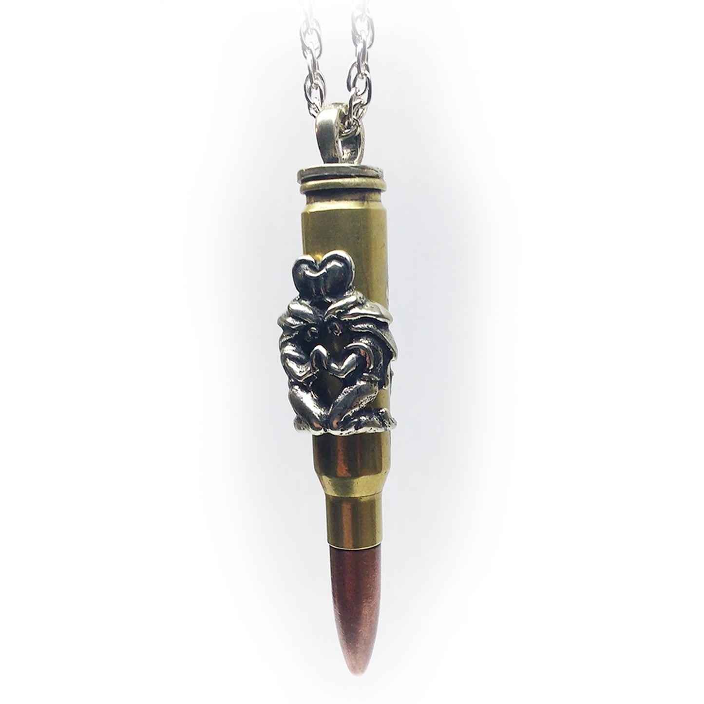 Gemini Zodiac Love Bullet Silver Pendant
