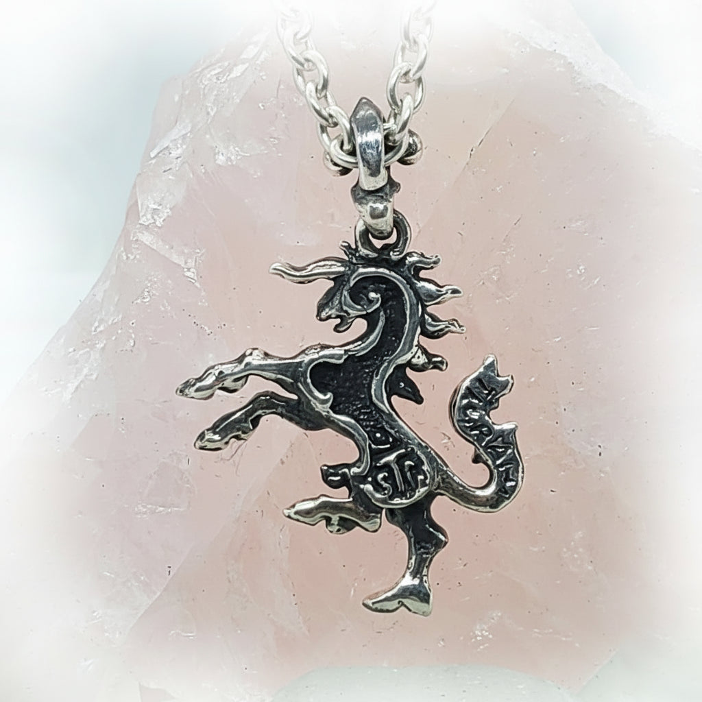Horse Pegas Silver Pendant