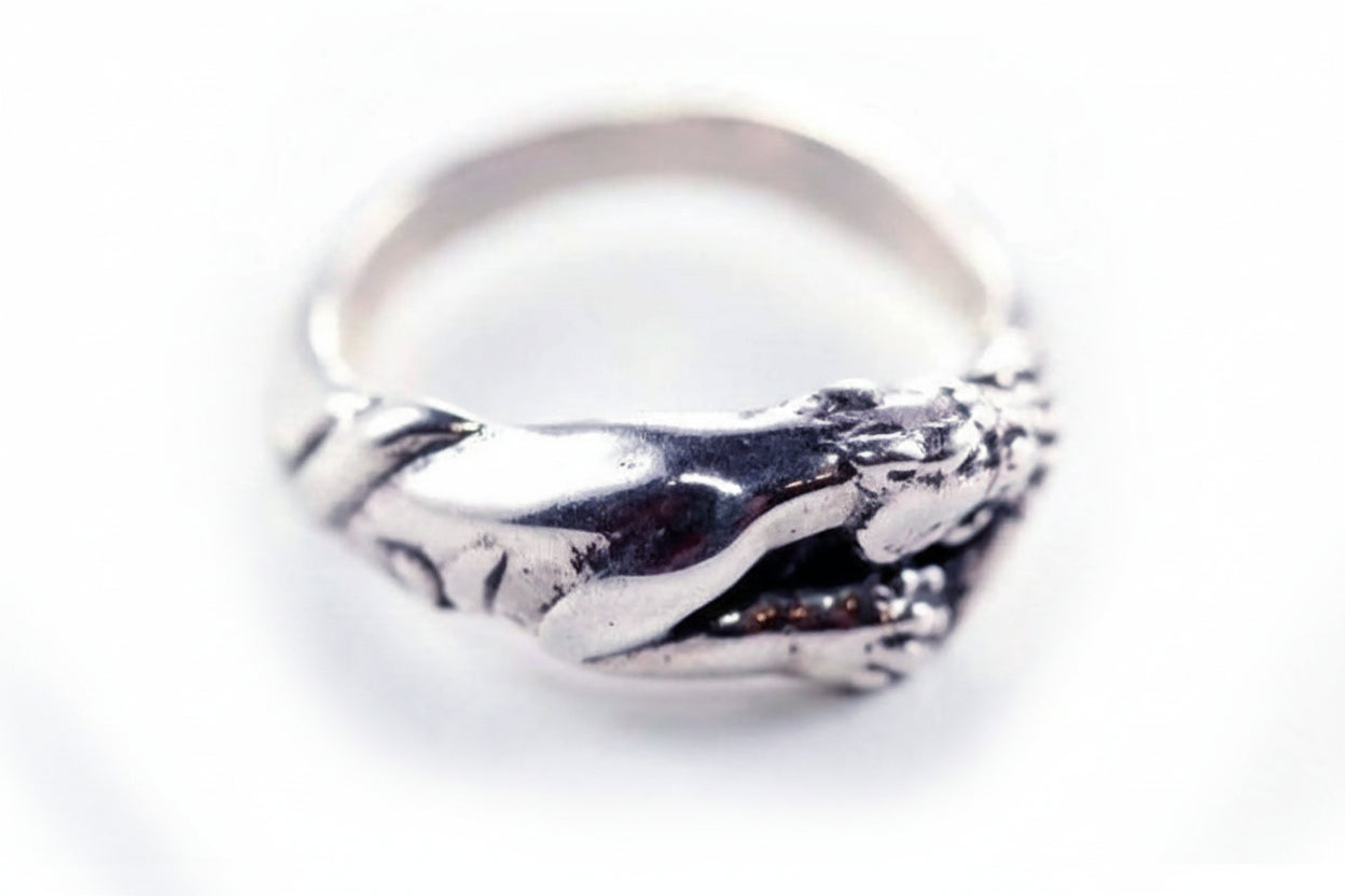 Small Jaguar Sterling Silver Ring
