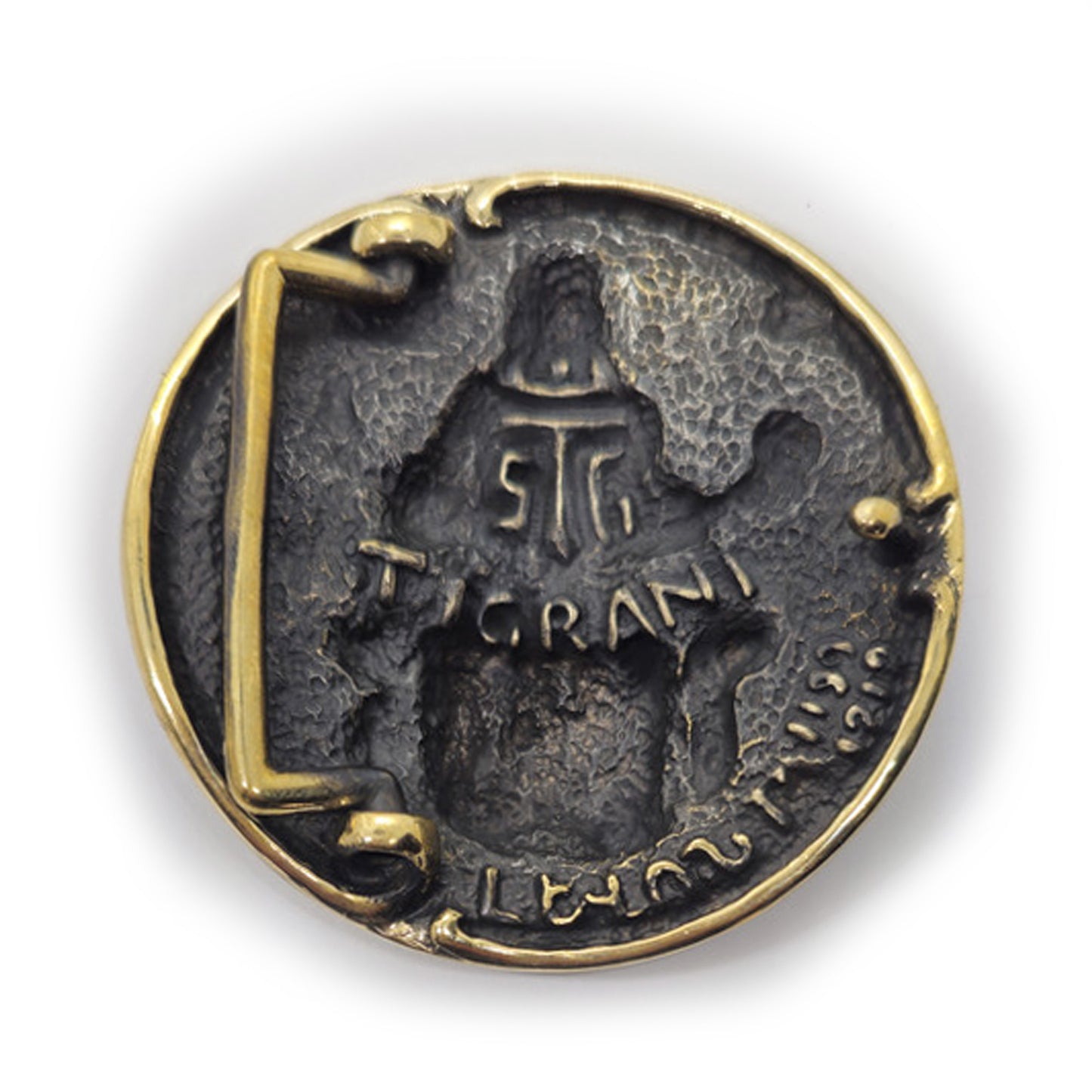 Levon I King of Armenian Cilicia Brass Belt Buckle