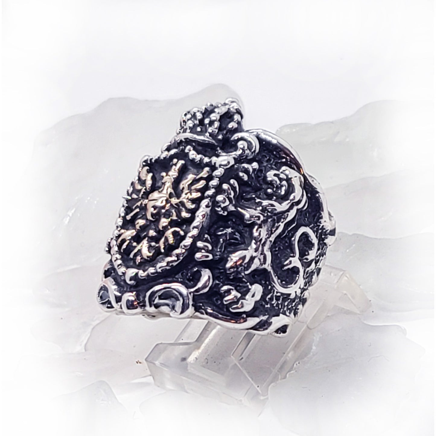 Lion & Eagle Heraldry Sterling Silver with Bronze Ring