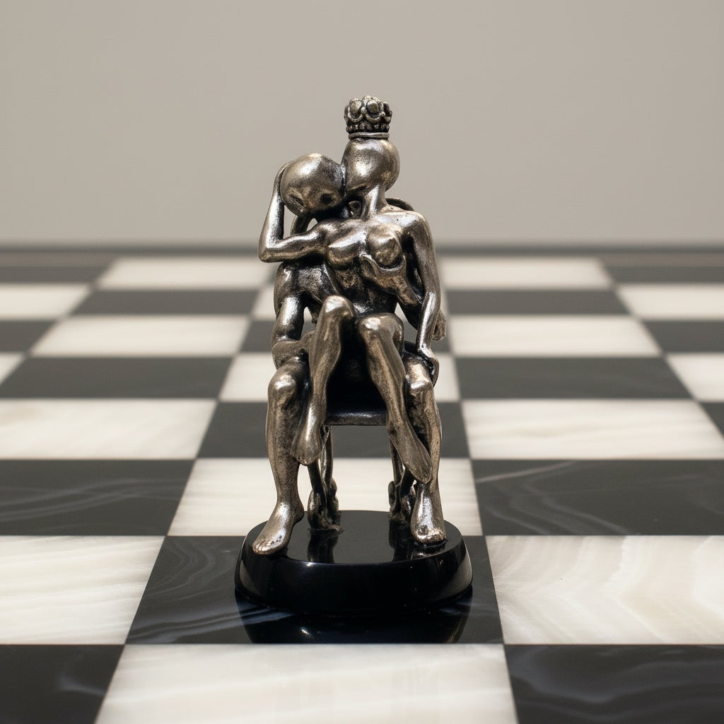 Tigrani Modern Erotic Sterling Silver Chess Set