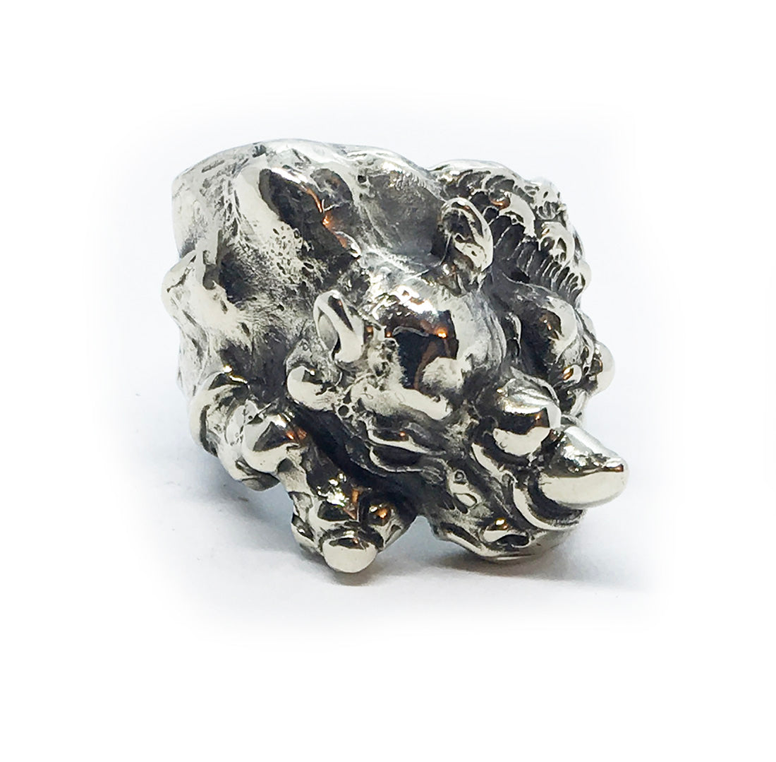 Rhino Sterling Silver Ring