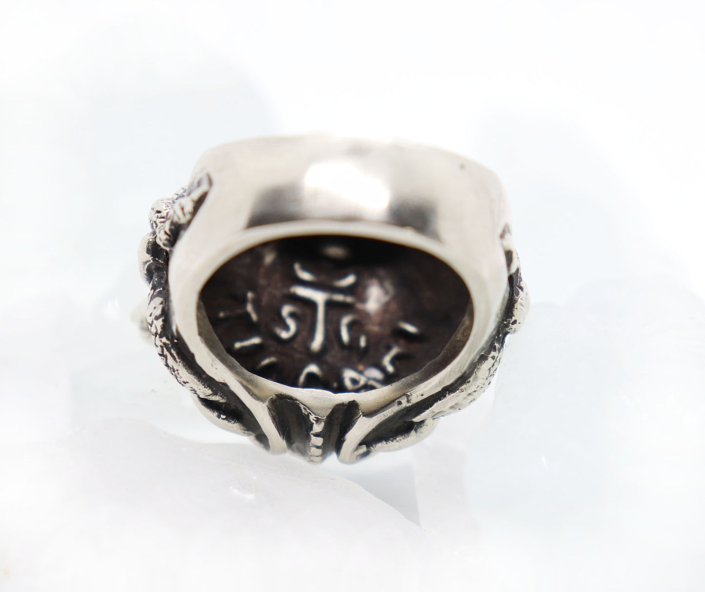 Cobras Black Mamba United Turquoise Stone Silver Ring