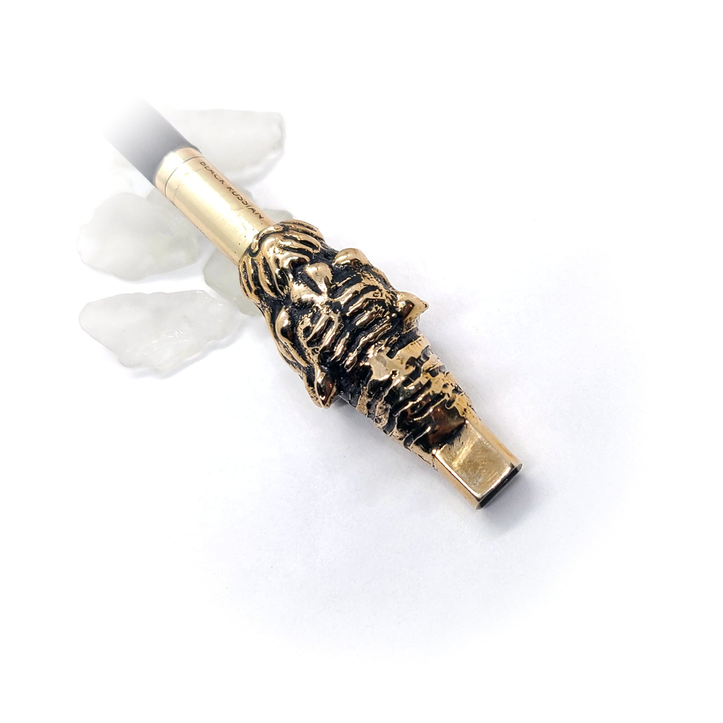 Tiger Head Sterling Silver Cigarette Pipe