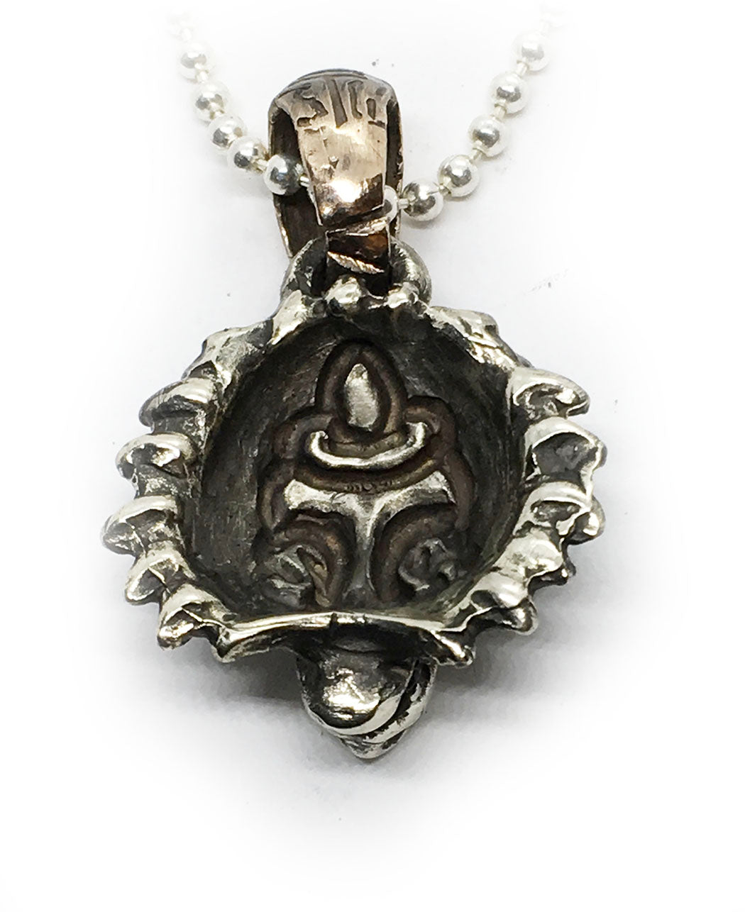 Wolf Head Sterling Silver Pendant