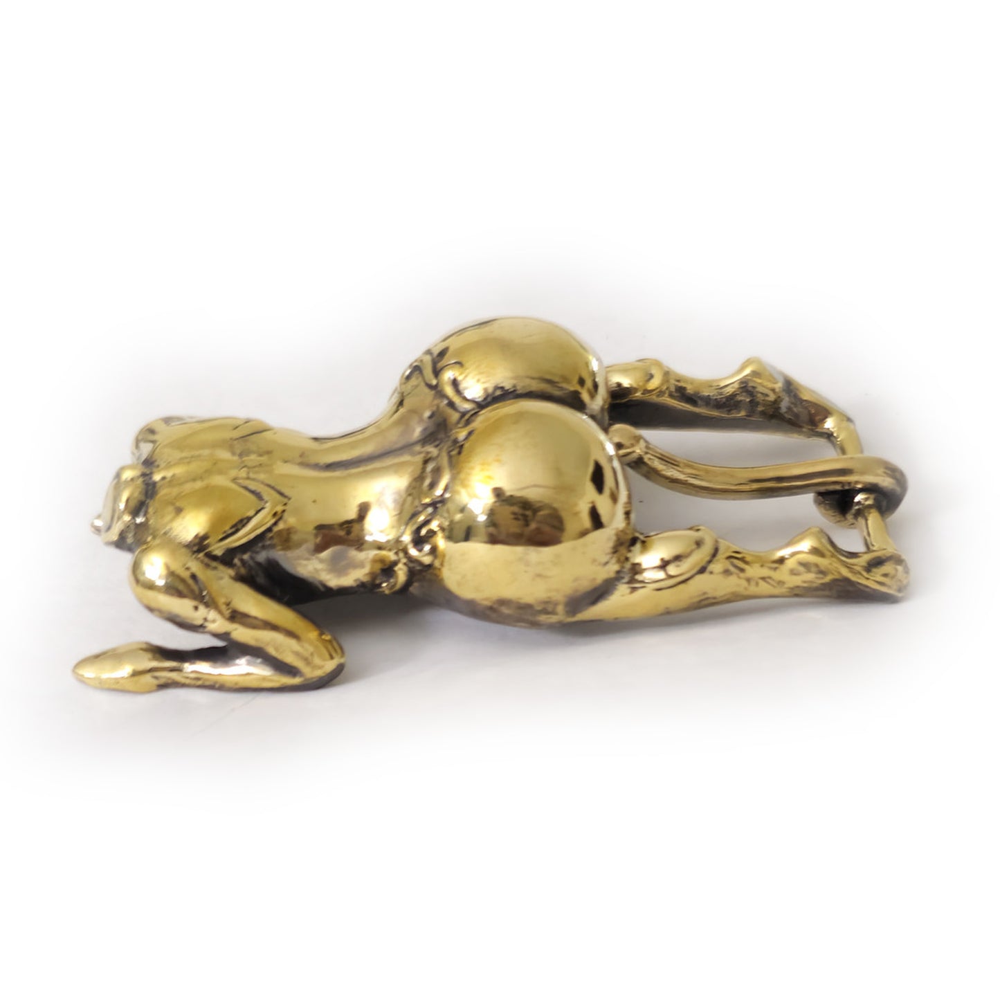 Woman Body Back Ass Side Erotic Brass Belt Buckle