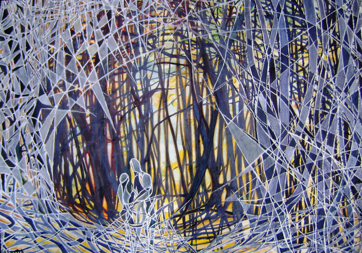 15. Meeting (graphics -  gouache on paper) 21х30cm