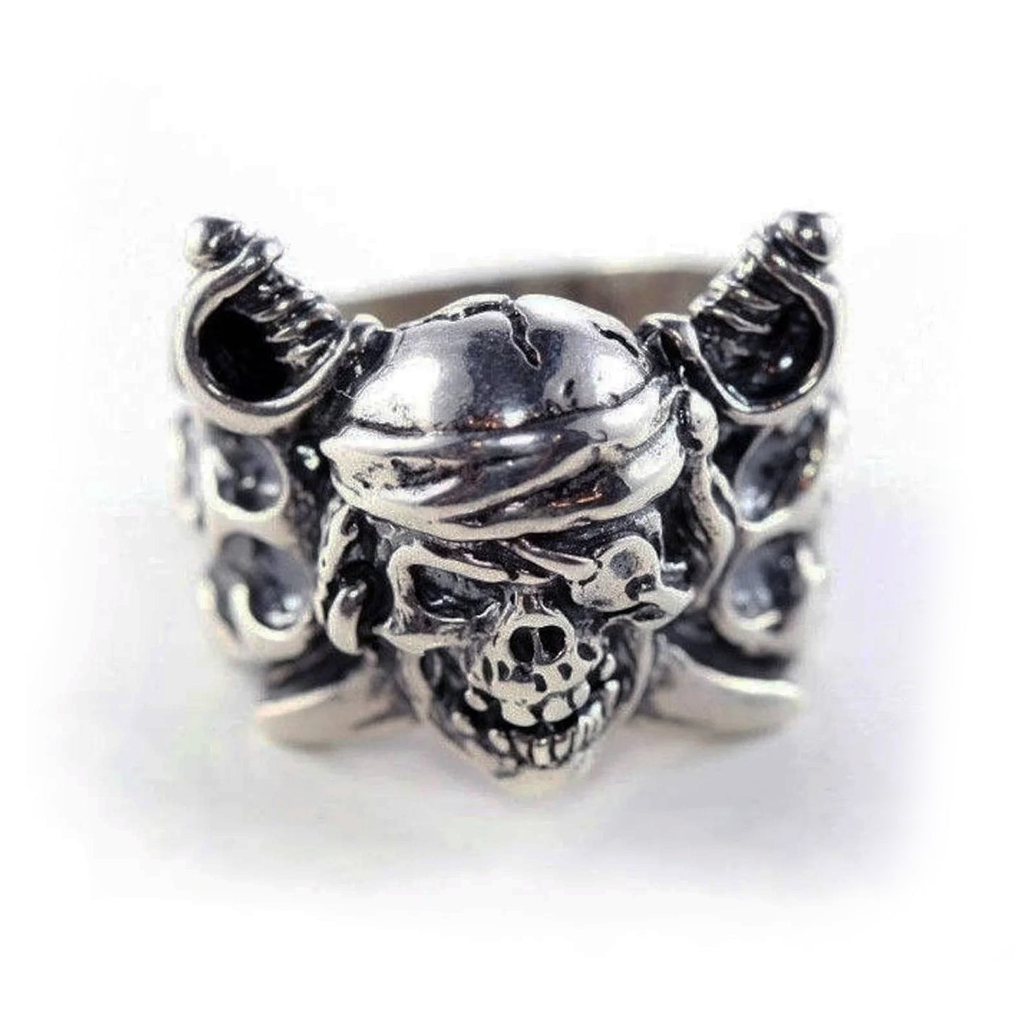 18th Century Pirate Skull Sterling Silver Ring