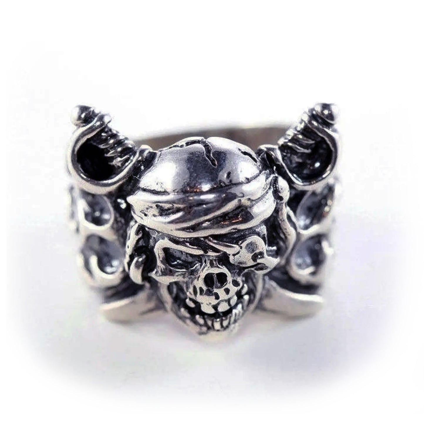 18th Century Pirate Skull Sterling Silver Ring