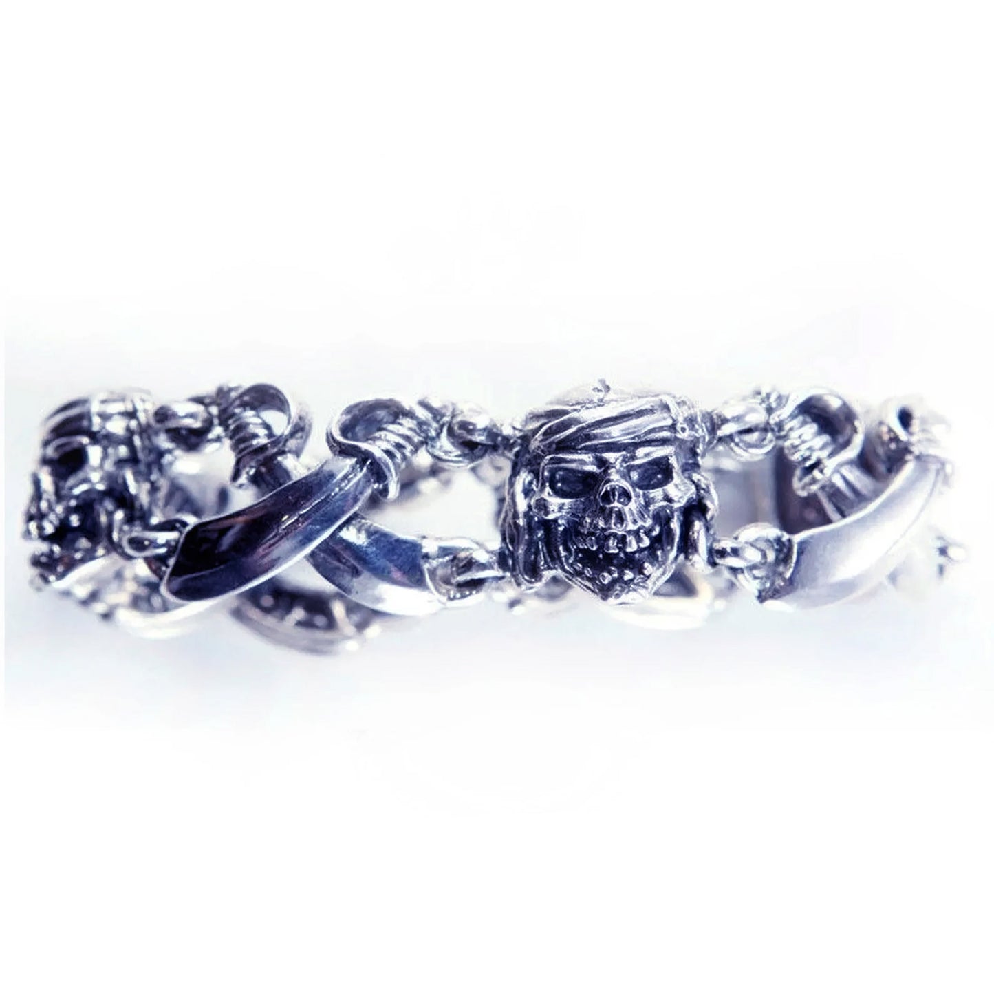 18th Century Sterling Silver Pirate Charm Bracelet