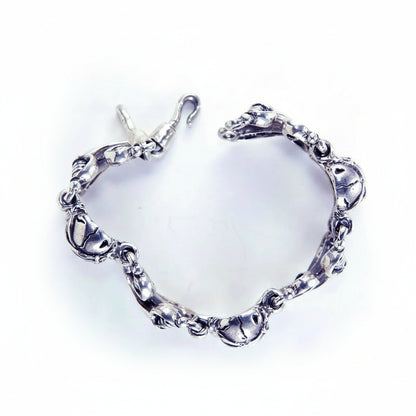 18th Century Sterling Silver Pirate Charm Bracelet