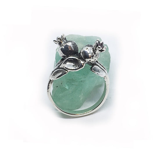 Pomegranate Sterling Silver Ring
