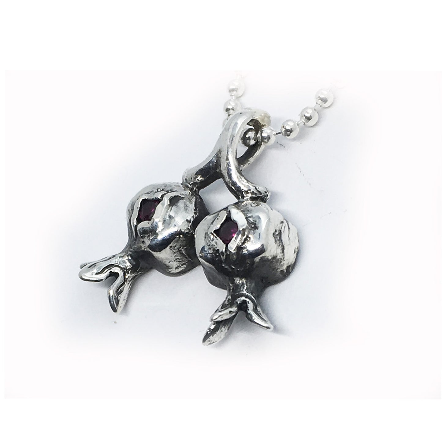 Two Pomegranate Sterling Silver Pendant