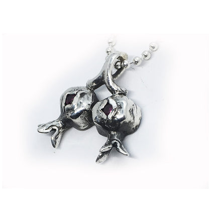 Two Pomegranate Sterling Silver Pendant