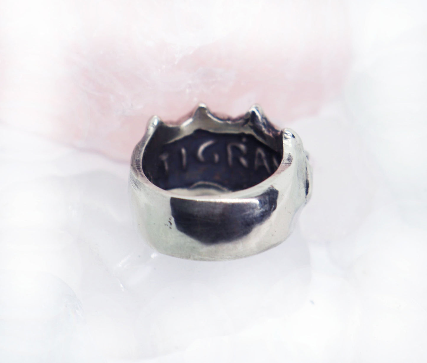 Owls Face Sterling Silver Ring
