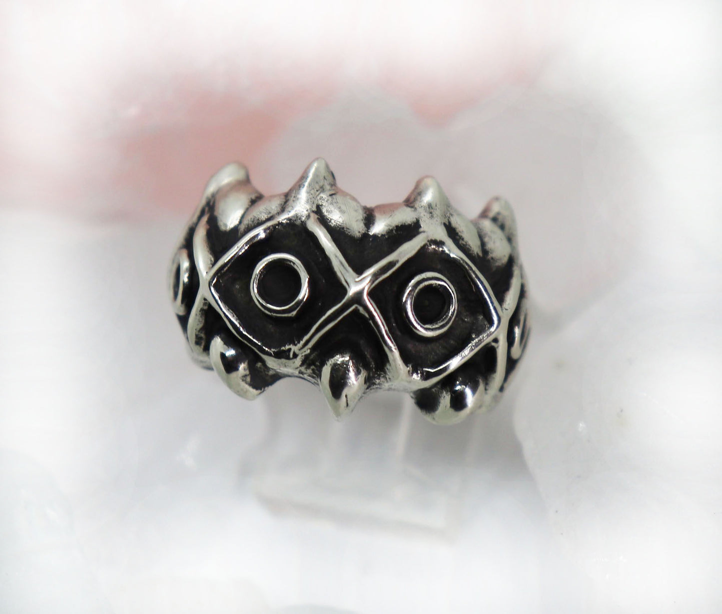 Owls Face Sterling Silver Ring