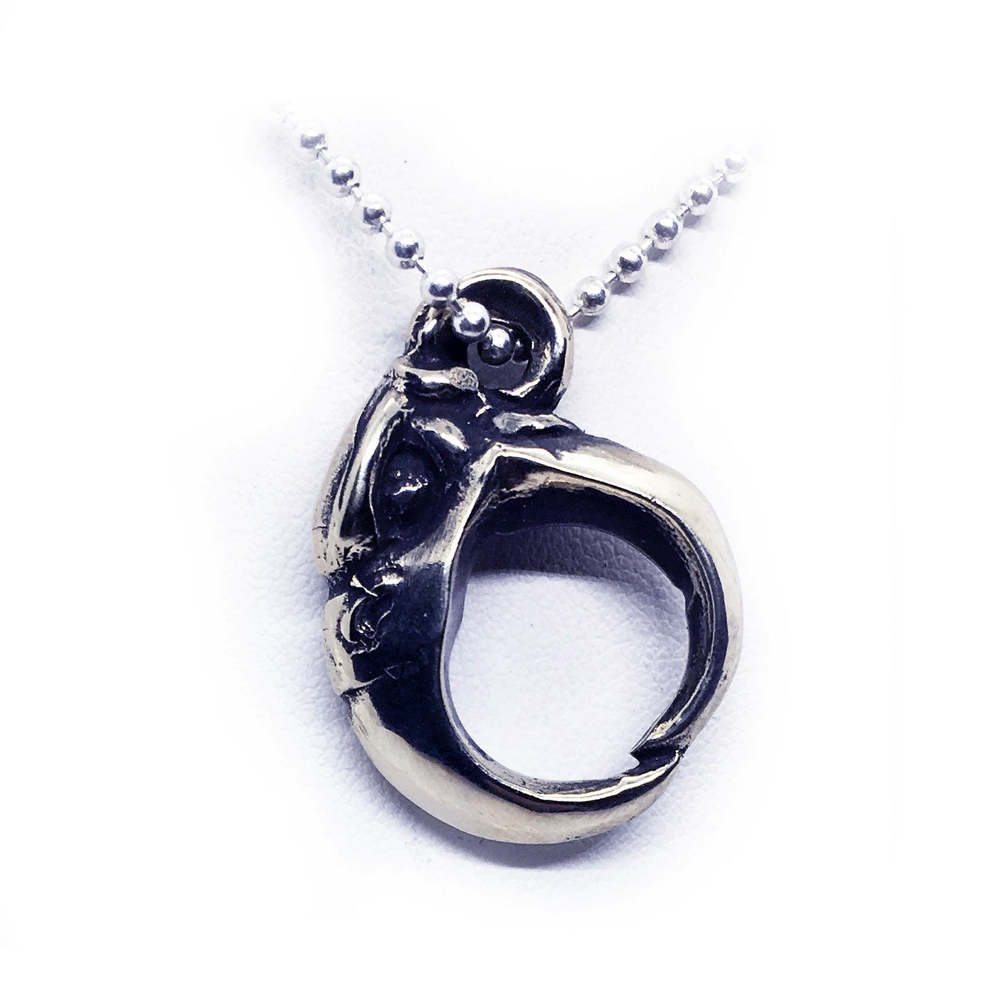 Abstract Eagle Head Sterling Silver Pendant