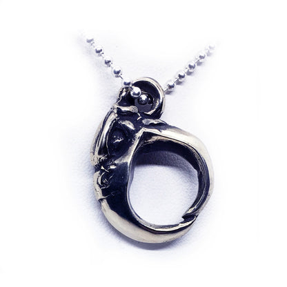 Abstract Eagle Head Sterling Silver Pendant