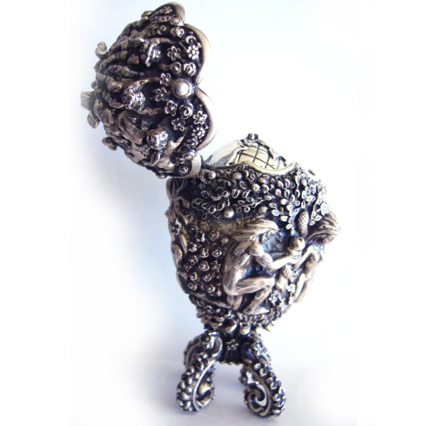 Adam and Eve Sterling Silver Egg