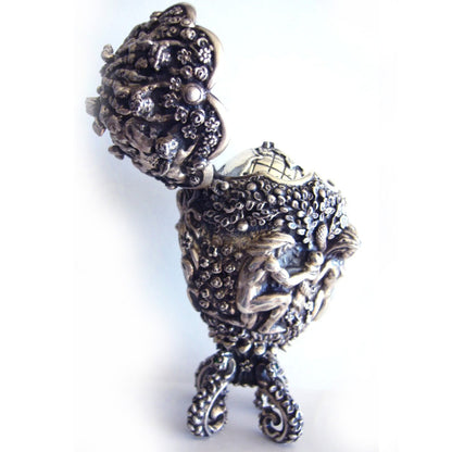 Adam and Eve Sterling Silver Egg