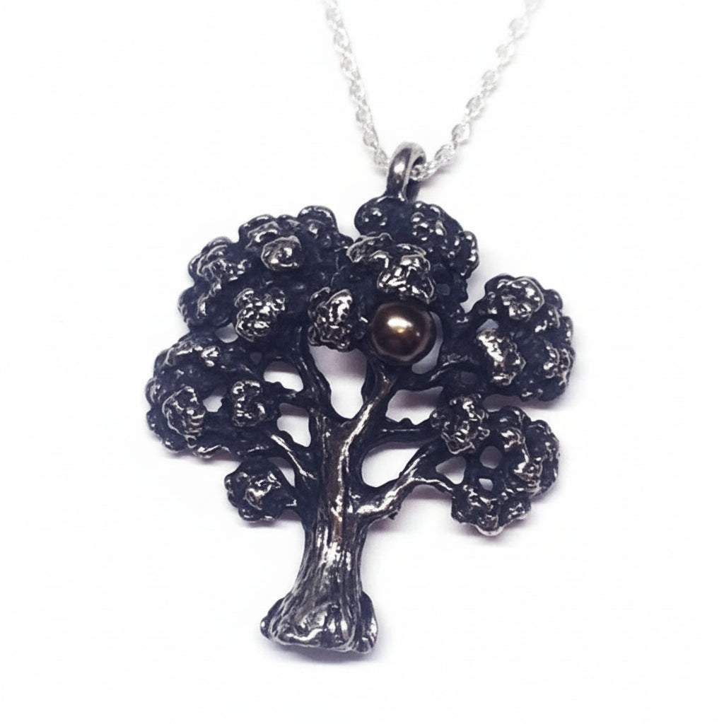 Adams Tree In Heaven Silver Pendant