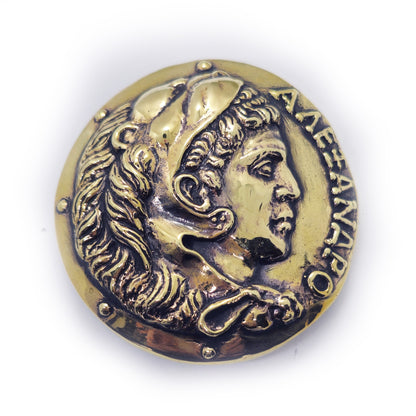 Alexandr the Great of Makedonia Brass Belt Buckle