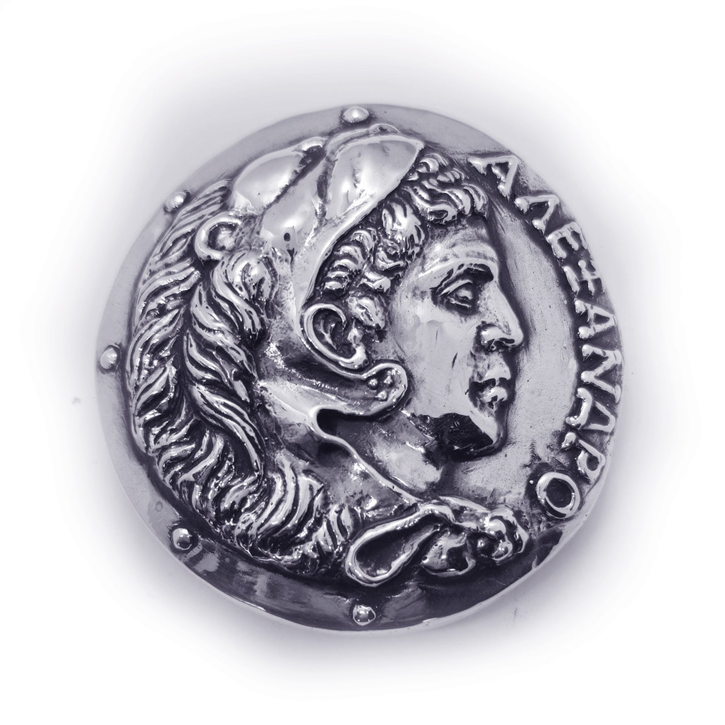 Alexandr the Great of Makedonia Sterling Silver Belt Buckle