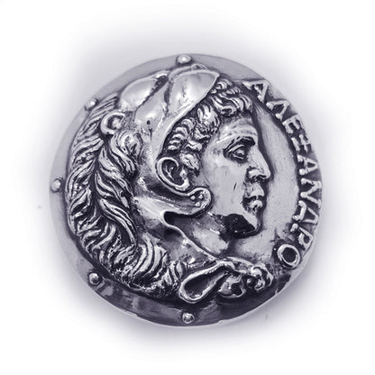 Alexandr the Great of Makedonia Sterling Silver Belt Buckle
