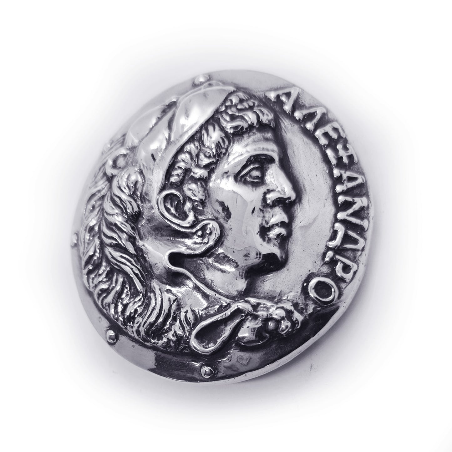 Alexandr the Great of Makedonia Sterling Silver Belt Buckle