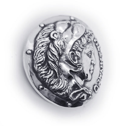 Alexandr the Great of Makedonia Sterling Silver Belt Buckle