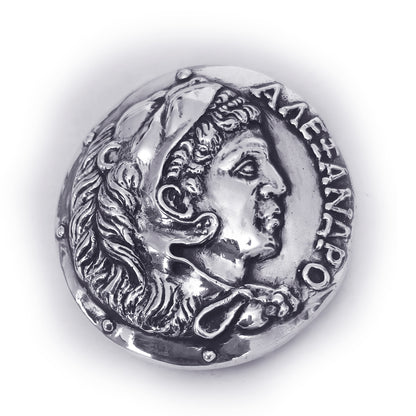 Alexandr the Great of Makedonia Sterling Silver Belt Buckle