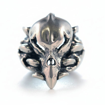 Alien Skull Sterling Silver Ring V1